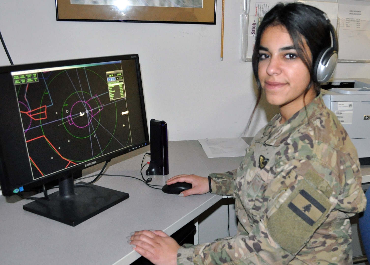 Airman Maria Abou Daher Maalouf from the Lebanese Air Force is the first female air traffic controller from her country to attend the Defense Language Institute English Language Center at Joint Base San Antonio-Lackland for English language training.