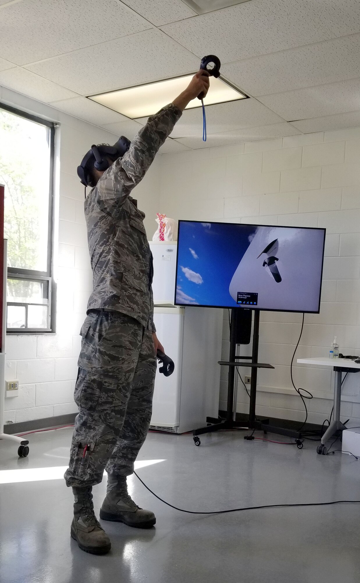 Airmen wearing goggles