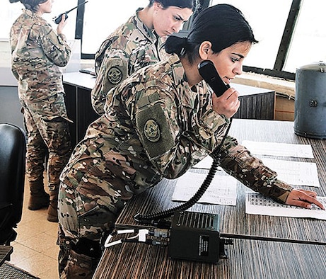 Airman Maria Abou Daher Maalouf from the Lebanese Air Force is the first female air traffic controller from her country to attend the Defense Language Institute English Language Center at Joint Base San Antonio-Lackland for English language training.