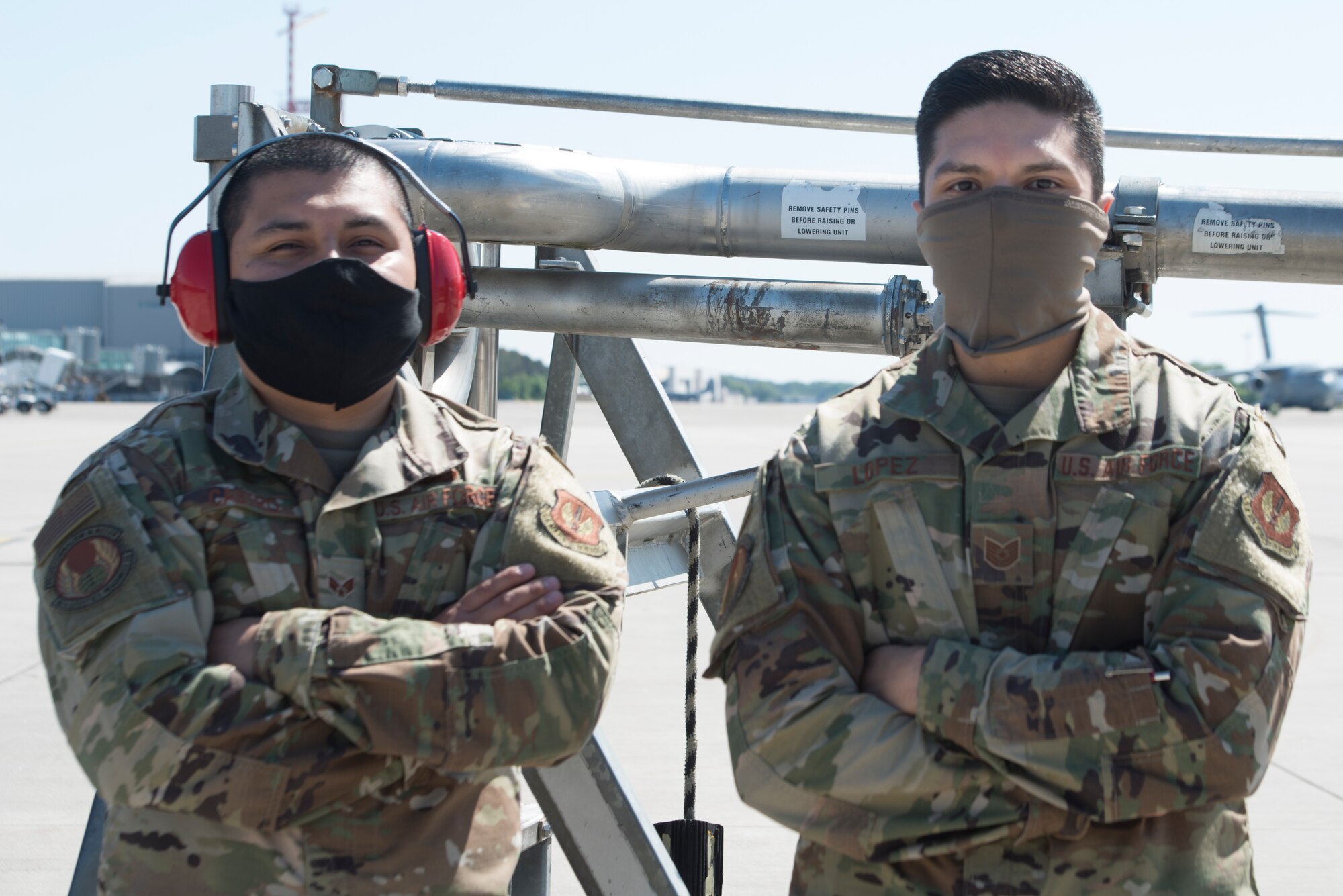 A photo of Airmen posing for a photo.