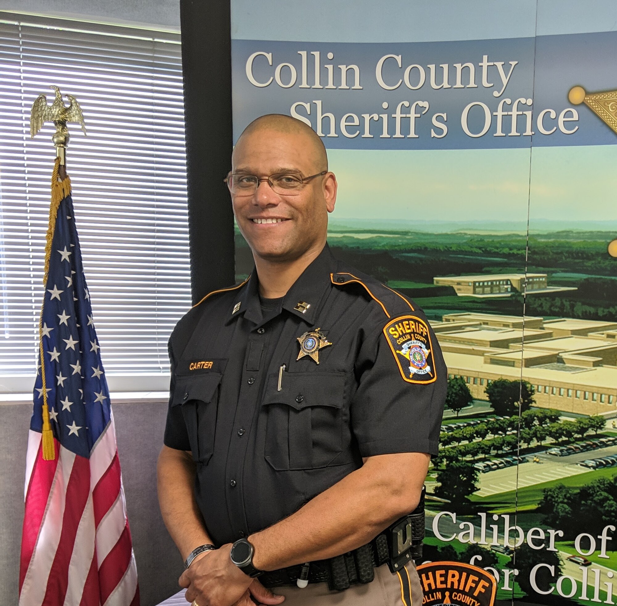 301 FW Security Forces Squadron Commander Lt. Col. Anthony Carter, who is also the assistant chief deputy at the Collin County Sheriff’s Office.