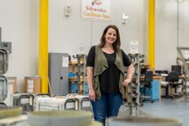 Photo of Kimberly Hart posing in the Sidewinder Missile Facility