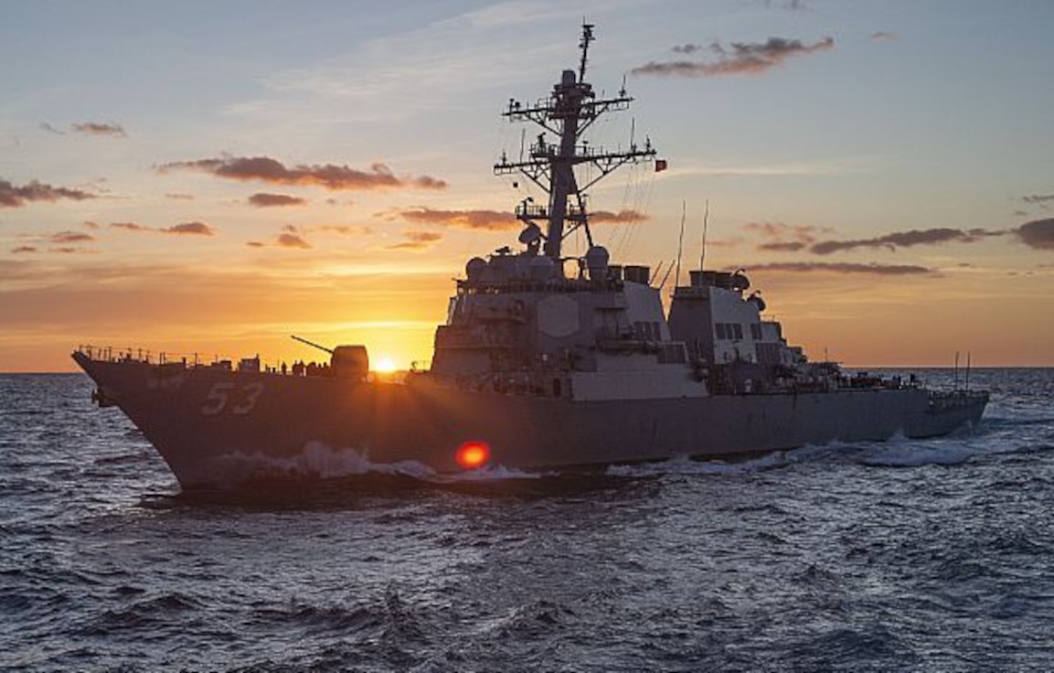 200205-N-OT328-0018
PACIFIC OCEAN (Feb. 5, 2020) The Arleigh Burke-class guided-missile destroyer USS John Paul Jones (DDG 53) prepares to pull alongside the aircraft carrier USS Nimitz (CVN 68) in preparation for a replenishment-at-sea. Nimitz and  John Paul Jones are currently underway conducting routine operations. (U.S. Navy photo by Mass Communication Specialist 3rd Class Kyle Merritt)