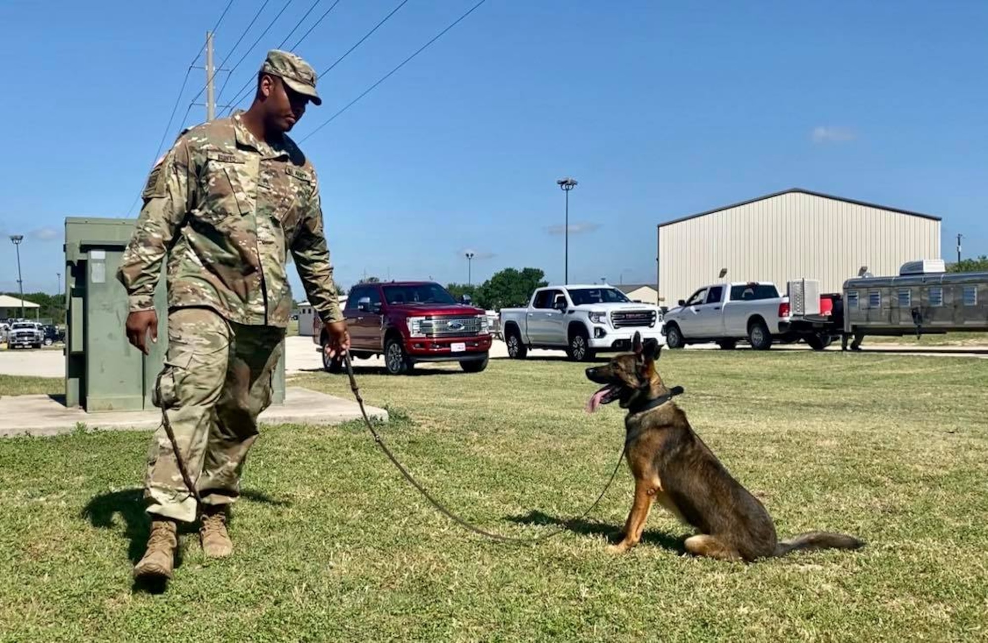 The 341st Training Squadron conducts all military working dog initial training as well as all MWD handlers courses for the Department of Defense right here at Joint Base San Antonio-Lackland, Texas. This elite team was able to share what they do with a class of 4th grade students from Buda Elementary School during a virtual canine demonstration, May 18, 2020.
