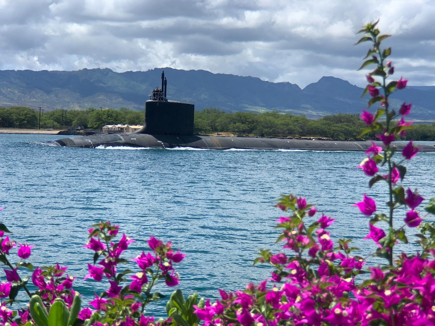 PEARL HARBOR, Hawaii (May 10, 2020) – USS Missouri (SSN 780), a Virginia-class fast-attack submarine, departs Pearl Harbor after completing a scheduled extended dry-docking selected restricted availability (EDSRA). Missouri's routine maintenance and modernization work was completed five days ahead of schedule after successful sea trials and certification. The submarine's recent availability required 2.2 million work-hours to complete more than 20,000 jobs that will ensure the ship remains fully operational for its planned 33-year service life.