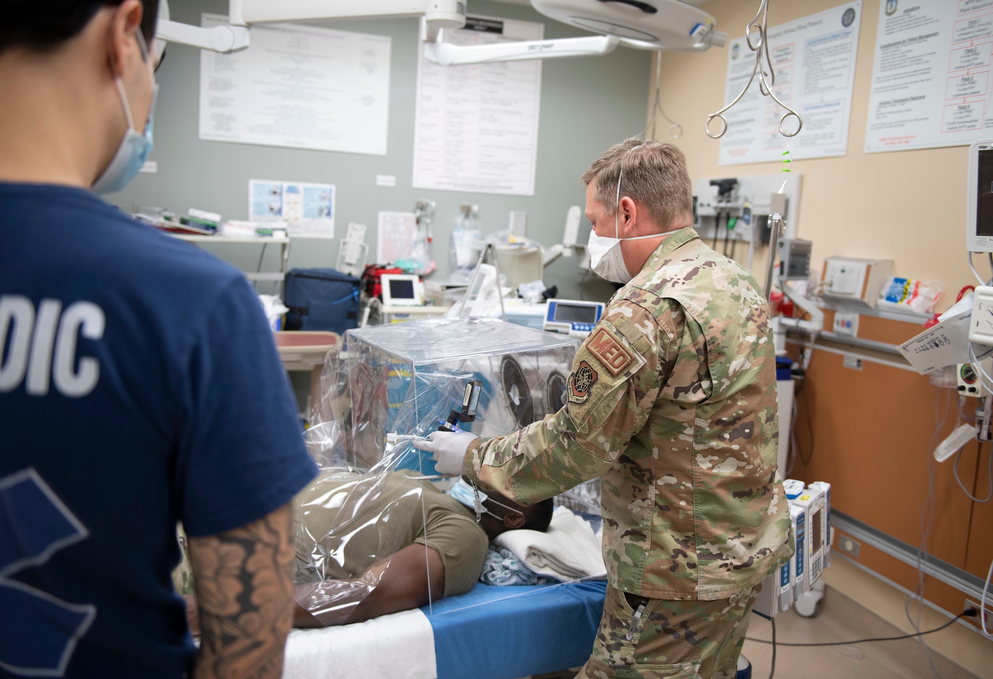 photos of Airmen describing innovative efforts being made to better protect first responders