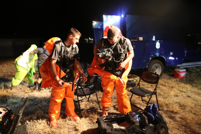 Members of Utah's 85th Weapons of Mass Destruction, Civil Support Team (CST), Hawaii's 93rd CST, Guam's 94th CST and Alaska's 103rd CST train for disaster support on the Hawaiian island of Kauai.