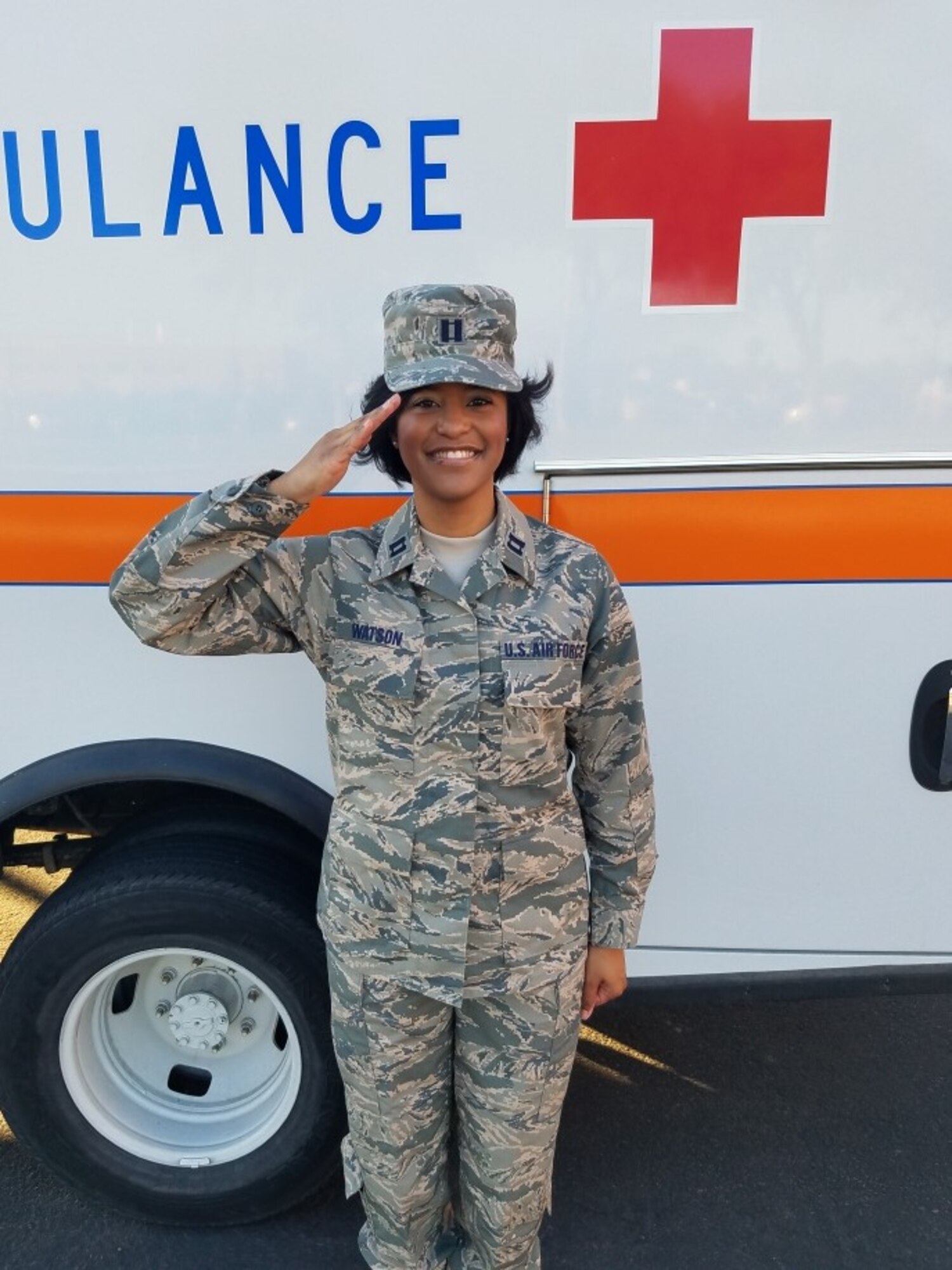 Capt. Arielle Watson, 94th Aeromedical Staging Squadron, has been working in Queens Hospital, New York City, since early April to meet the need for increased emergency room staffing.