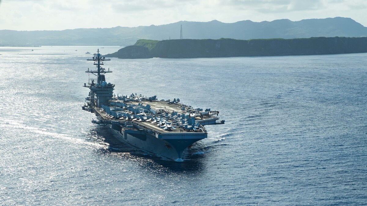 PHILIPPINE SEA (May 21, 2020) The aircraft carrier USS Theodore Roosevelt (CVN 71) operates in the Philippine Sea May 21, 2020, following an extended visit to Guam in the midst of the COVID-19 global pandemic. Theodore Roosevelt is underway conducting carrier qualifications during a deployment to the Indo-Pacific.