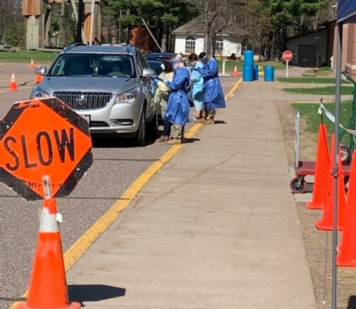 The Wisconsin National Guard has collected more than 58,000 COVID-19 test specimens at sites across Wisconsin like this one.