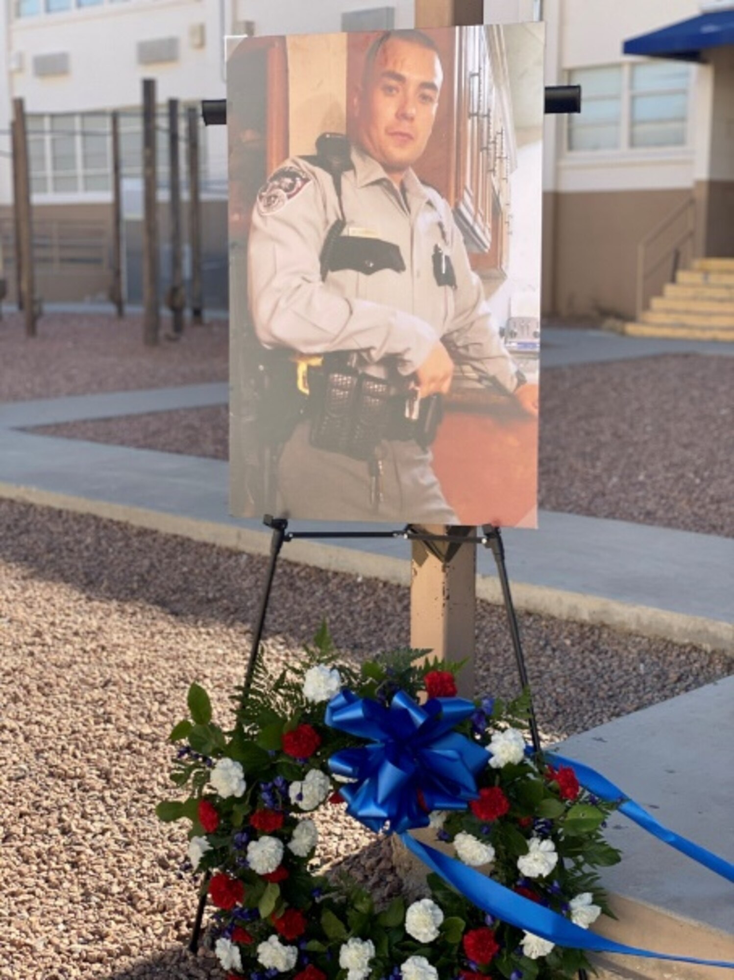 A memorial for El Paso County Deputy Peter Herrera was part of the 2020 Peace Officers Memorial Day event at Fort Bliss, Texas. Herrera was killed in the line of duty in March 2019. (Courtesy photo)