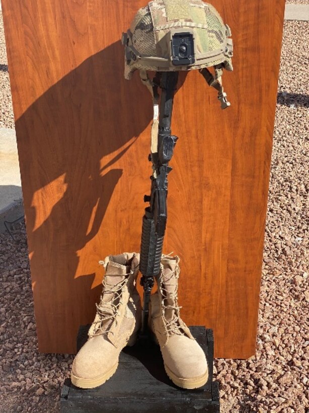 The fallen Airmen display during the Peace Officer Memorial Day ceremony on Fort Bliss, Texas. (Courtesy photo)