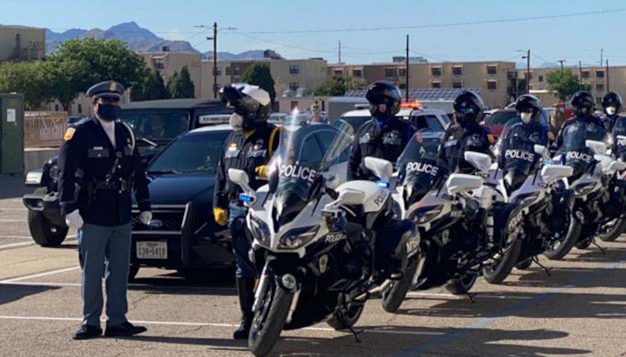 El Paso area police officers take part in the 2020 Peace Officers Memorial Day on Fort Bliss, Texas. (Courtesy photo)