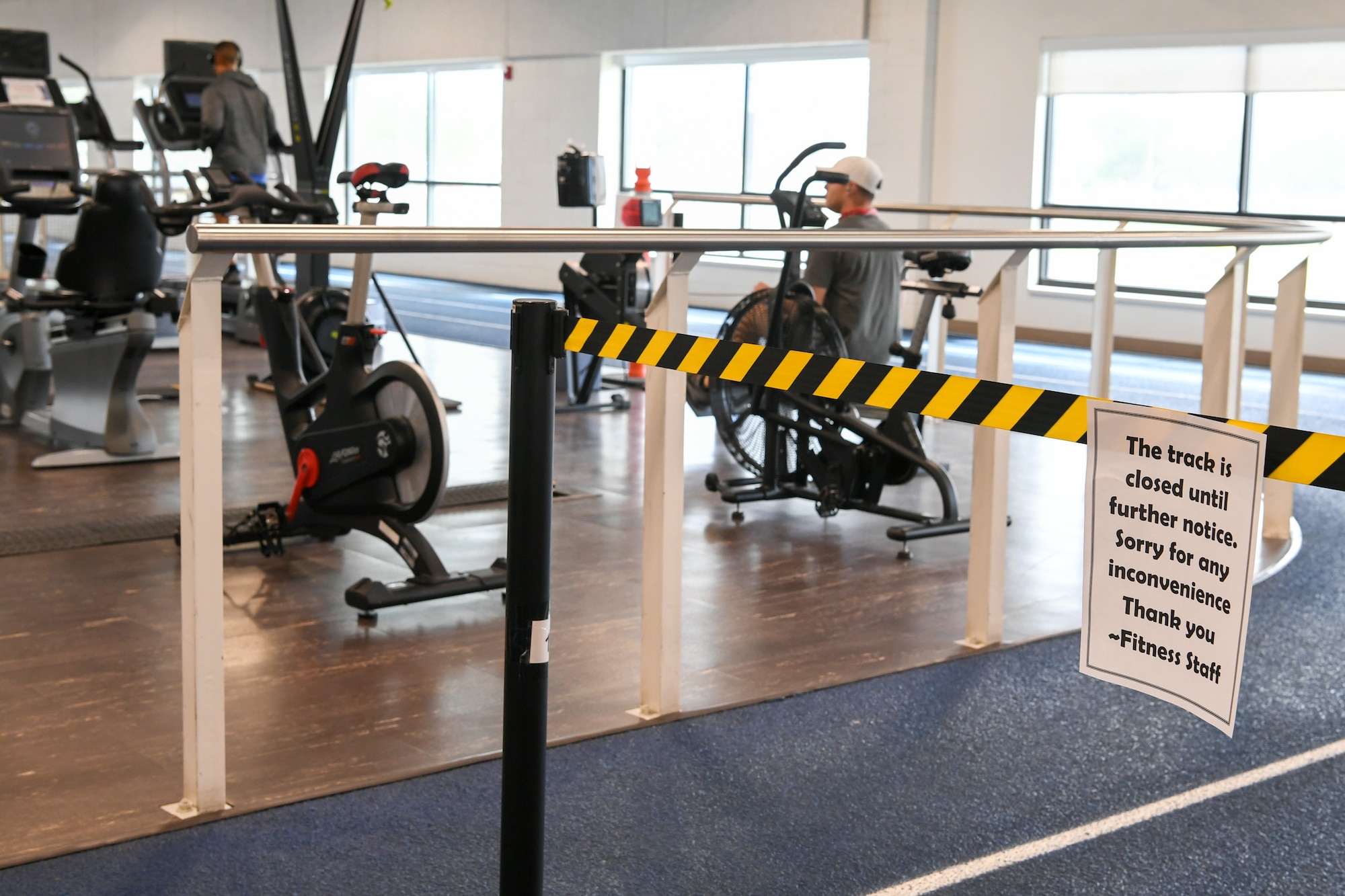 Patrons utilize cardio machines May 20, 2020 at the Warrior Fitness and Wellness Center located at Hill Air Force Base, Utah.