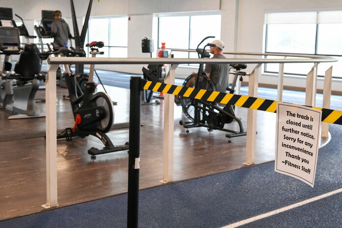 Patrons utilize cardio machines May 20, 2020 at the Warrior Fitness and Wellness Center located at Hill Air Force Base, Utah.