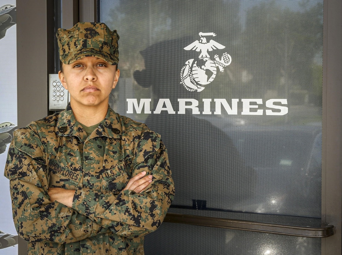 U.S. Marine Corps Staff Sgt. Monique RomeroFlores, an officer selection assistant with Recruiting Station Orange County, talks about her decision to become a commissioned officer through the Marine Corps Enlisted Commissioning Education Program (MECEP) on May 19, 2020. The MECEP offers qualified enlisted Marines the opportunity to attend a four-year college full-time, while maintaining active duty status and pay and commission as a 2nd Lieutenant. (U.S. Marine Corps photo by Sgt. Sarah Ralph)