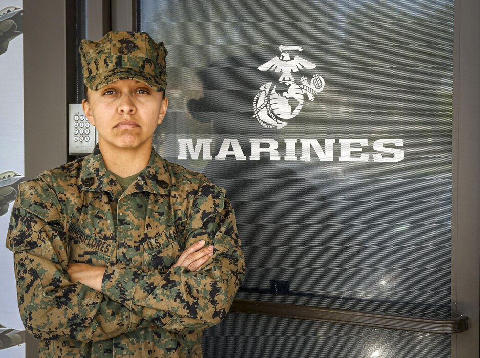 U.S. Marine Corps Staff Sgt. Monique RomeroFlores, an officer selection assistant with Recruiting Station Orange County, talks about her decision to become a commissioned officer through the Marine Corps Enlisted Commissioning Education Program (MECEP) on May 19, 2020. The MECEP offers qualified enlisted Marines the opportunity to attend a four-year college full-time, while maintaining active duty status and pay and commission as a 2nd Lieutenant. (U.S. Marine Corps photo by Sgt. Sarah Ralph)