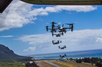 U.S. Marines with Marine Aircraft Group 24, conducted a mass air training mission along the shores of Oahu from Marine Corps Air Station Kaneohe Bay, Marine Corps Base Hawaii, May 19, 2020.