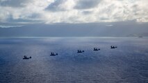 U.S. Marines with Marine Aircraft Group 24, conducted a mass air training mission along the shores of Oahu from Marine Corps Air Station Kaneohe Bay, Marine Corps Base Hawaii, May 19, 2020.