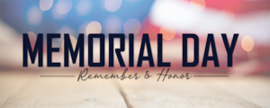 Memorial Day 2020 graphic.