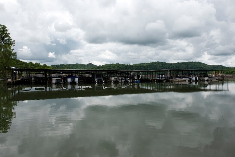 Wildwood Resort & Marina officially achieved “Clean Marina” status May 21, 2020. The resort is located at Cordell Hull Lake in Granville, Tennessee. It is the first marina at Cordell Hull Lake to hoist the “Clean Marina” flag, a symbol of the marina’s commitment to safeguarding the environment. (USACE photo by Lee Roberts)