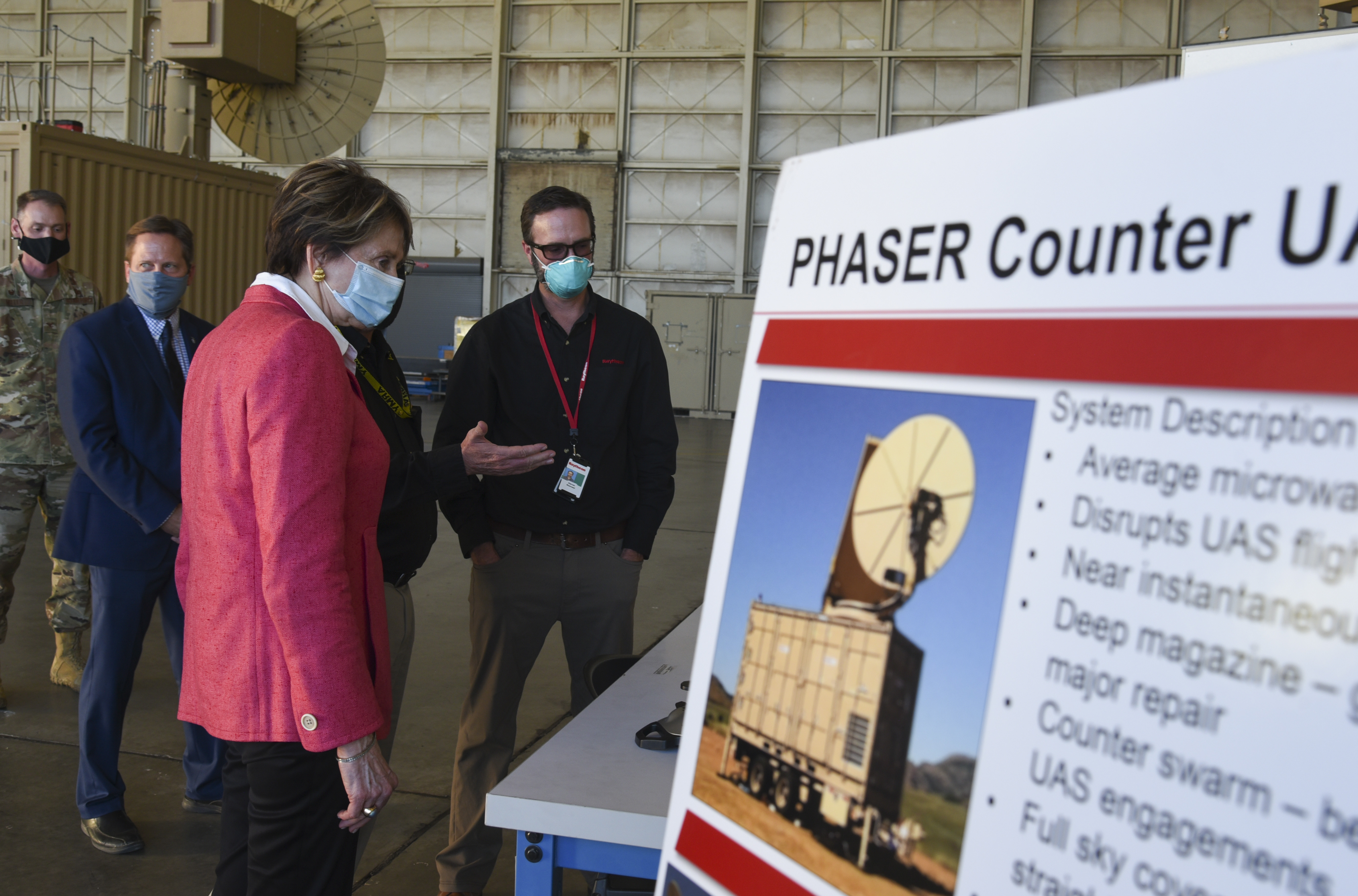 Person being briefed on AFRL directed energy directorate