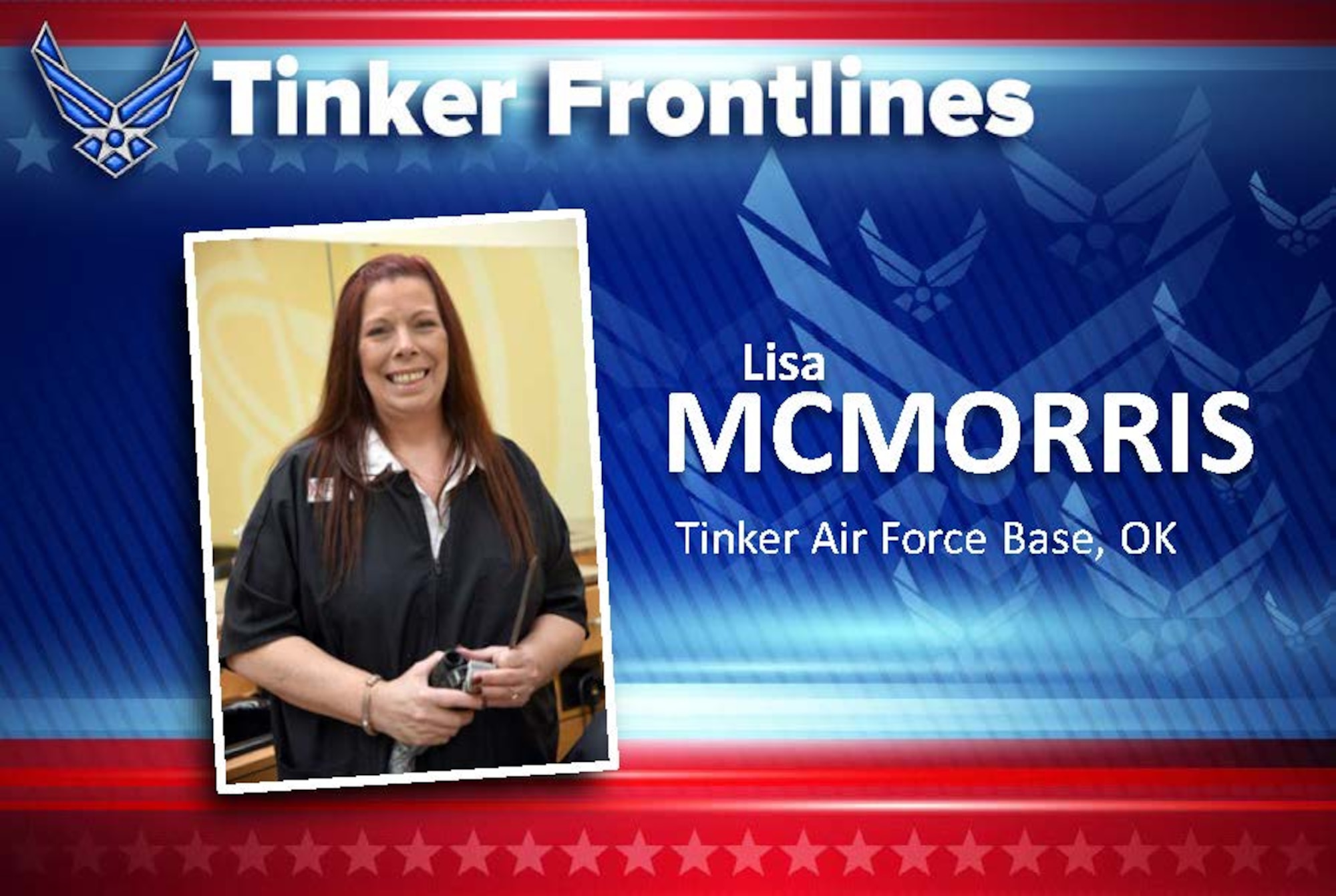 Lisa McMorris is the general manager for the three barber shops on base, including the Tinker Base Exchange, Bldg. 230's flightline shop and inside the Navy Shopette.