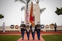 The Marine Corps Recruit Depot, San Diego Color guard participates in an annual Memorial Day Ceremony at Fort Rosecrans National Cemetery, May 25.