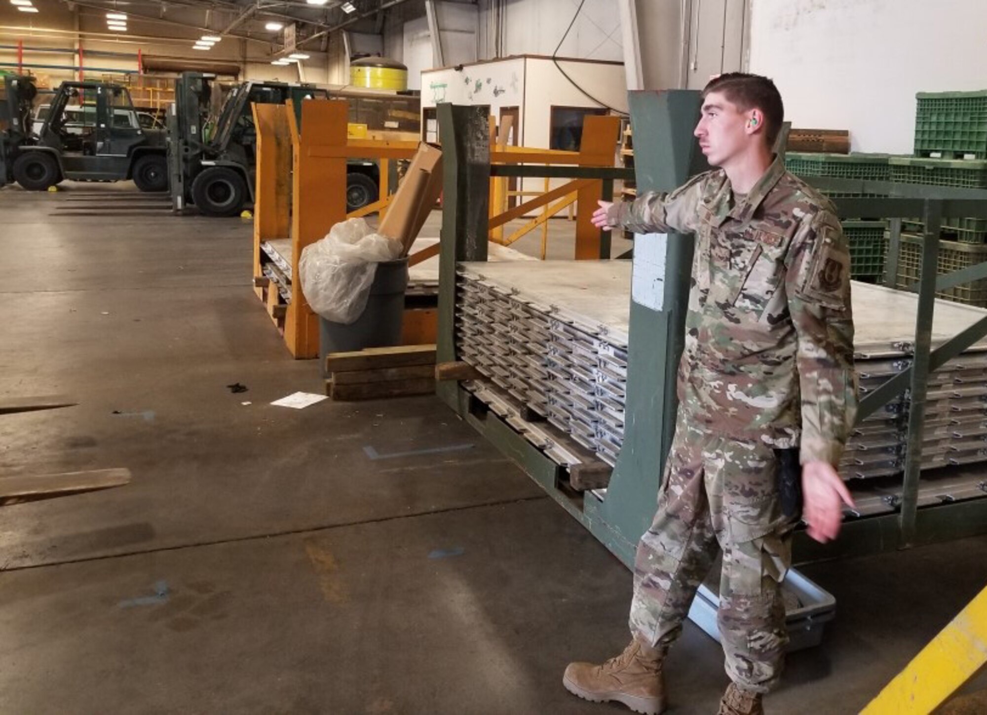 Airman 1st Class Cody Huff, works air transportation in the 72nd Logistics Readiness Squadron. He has been in the Air Force for two years.