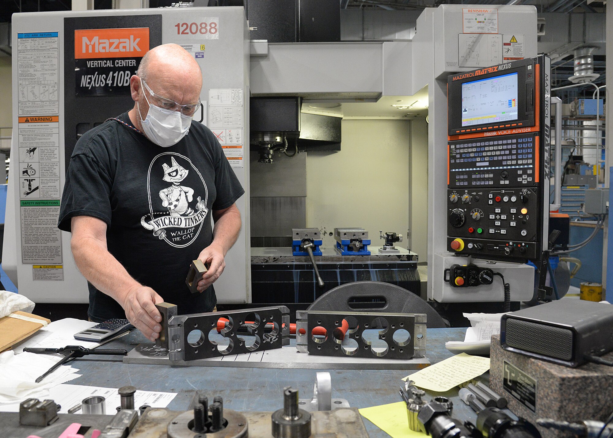 Collin Fisher, 533rd Commodities Maintenance Squadron, works with an F-16 wing assembly aircraft part May 5, 2020, at Hill Air Force Base, Utah. The skilled engineers and technicians of the 533rd CMMXS in the Ogden Air Logistics Complex, design, prototype and manufacture thousands of critical components annually, that can’t be found anywhere else in the world. The parts are manufactured in order to bridge a gap in the regular supply system, when there’s no contract in place from an outside source.