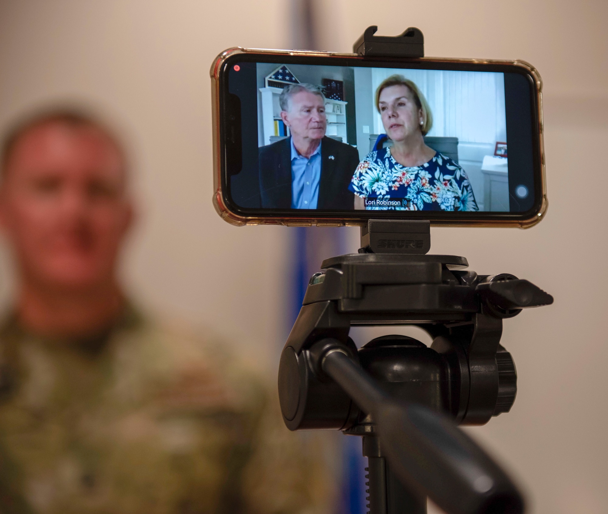 Retired U.S. Air Force Gen. Lori Robinson speaks during a virtual ceremony held at the 337th Air Control Squadron Air Battle Manager schoolhouse at Tyndall Air Force Base, Florida, May 26, 2020. Robinson was honored for her many accomplishments including a illustrious career and becoming the first female combatant commander. The 337th ACS ABM schoolhouse was named and dedicated to Robinson. (U.S. Air Force photo by Staff Sgt. Magen M. Reeves)