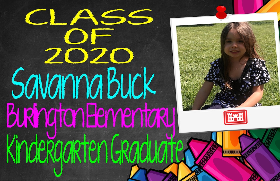An LRD Graduate Shout Out goes to Savanna Buck, 2020, Burlington Elementary kindergarten graduate. Savanna is the daughter of Martin L. Buck Jr. LRD Hydrologist, who said Savanna has a sweet and goofy personality and always wants to dress up, whether it be in a dress, skirt, or other stylish outfits
