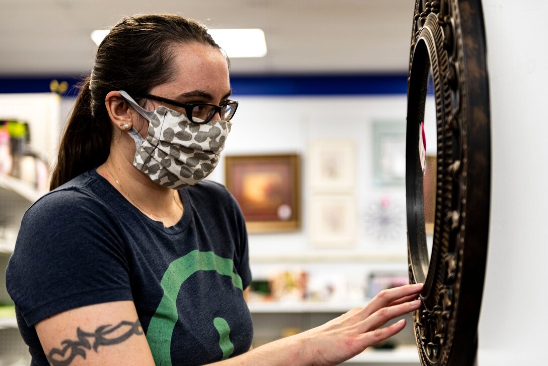 Photo of a patron shopping.