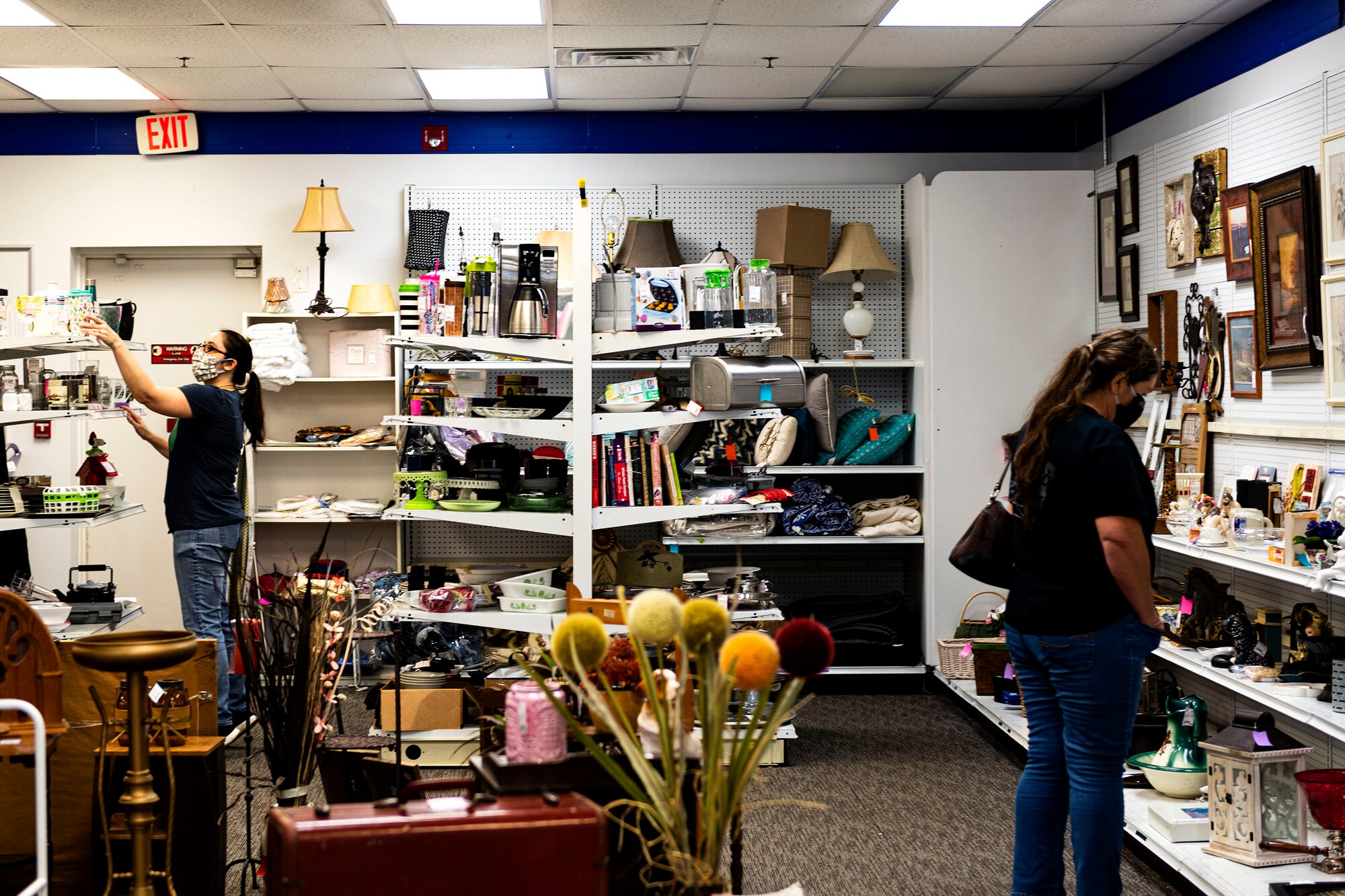 Photo of patrons shopping at the Thrift Shop.