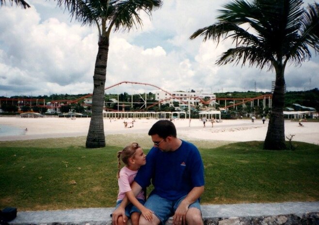 Taylor M. White and her father when she was a child.