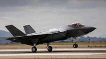 A U.S Marine Corps F-35C Lightning II with Marine Wing Fighter Attack Squadron (VMFA) 314, 3rd Marine Aircraft Wing (MAW) lands on Marine Air Station Miramar, Calif., May 11 , 2020. The F-35C will give 3rd MAW a technological advantage by bringing the next wave of 5th generation fighter jets to the Marine Corps.