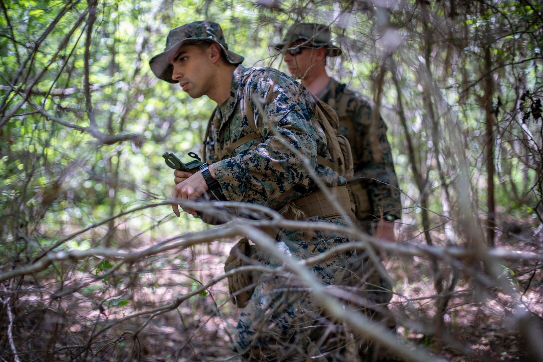 Task force Marines increase unit readiness through land navigation training at Camp Lejeune