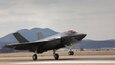 A U.S. Marine Corps F-35C Lightning II lands on Marine Corps Air Station Miramar, Calif., May 11.