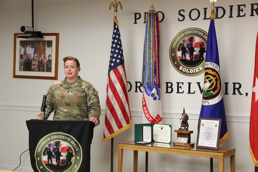 Recapping her time as product manager, Whitehead thanked the Soldiers and civilians of SPE and said they will drive on with the mission in the years ahead.