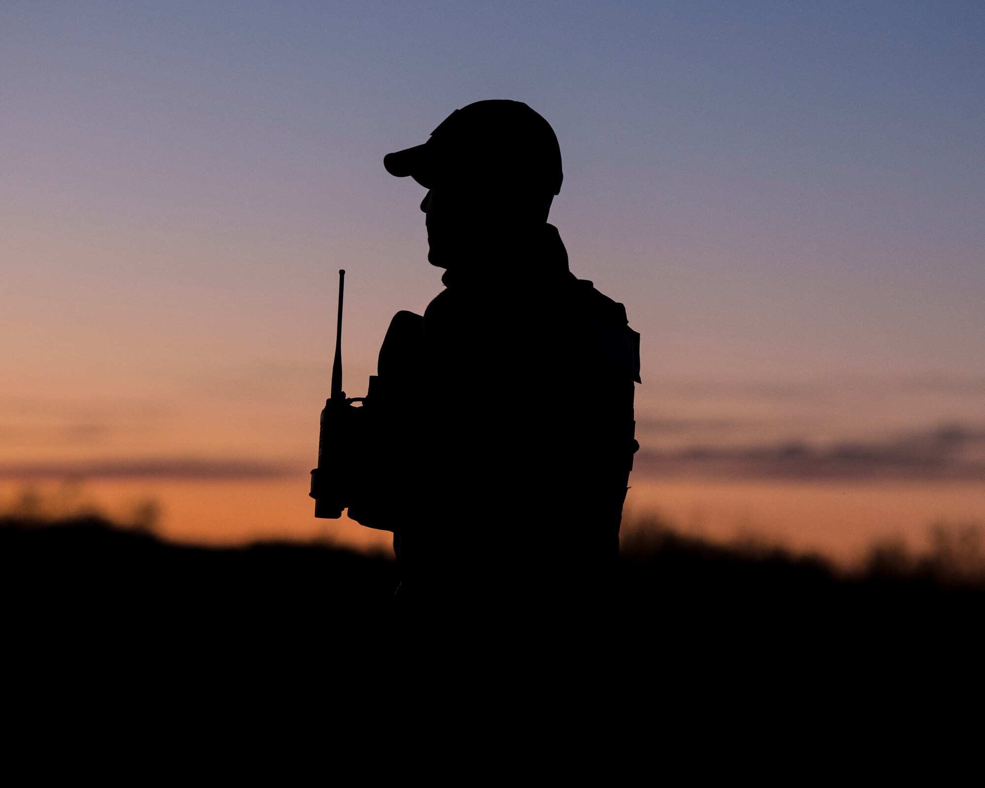 Nicholas Corral, 56th Security Forces Squadron Defense Air Force Police chief, patrols during an anti-theft operation May 21, 2020, at the Luke Air Force Base auxiliary range in Ariz.