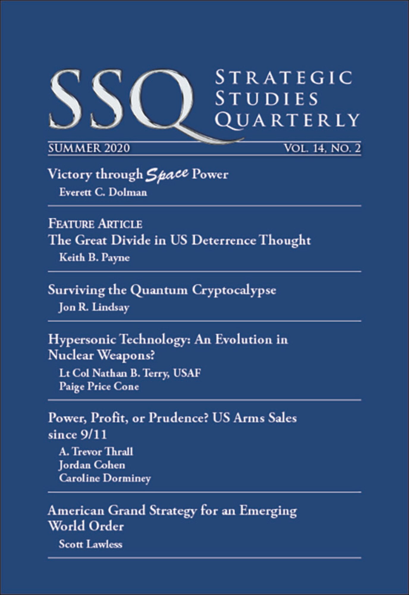 Air University Press releases summer edition of SSQ