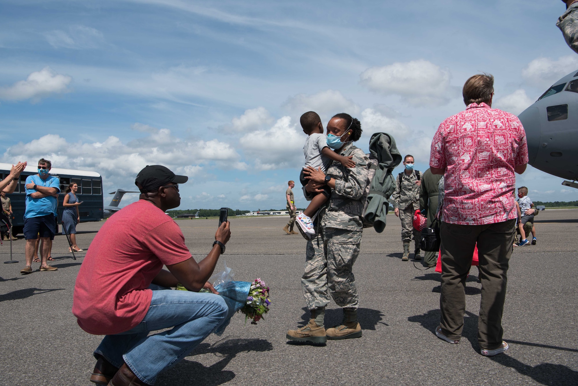 315th AMDS members return home from COVID-19 response.