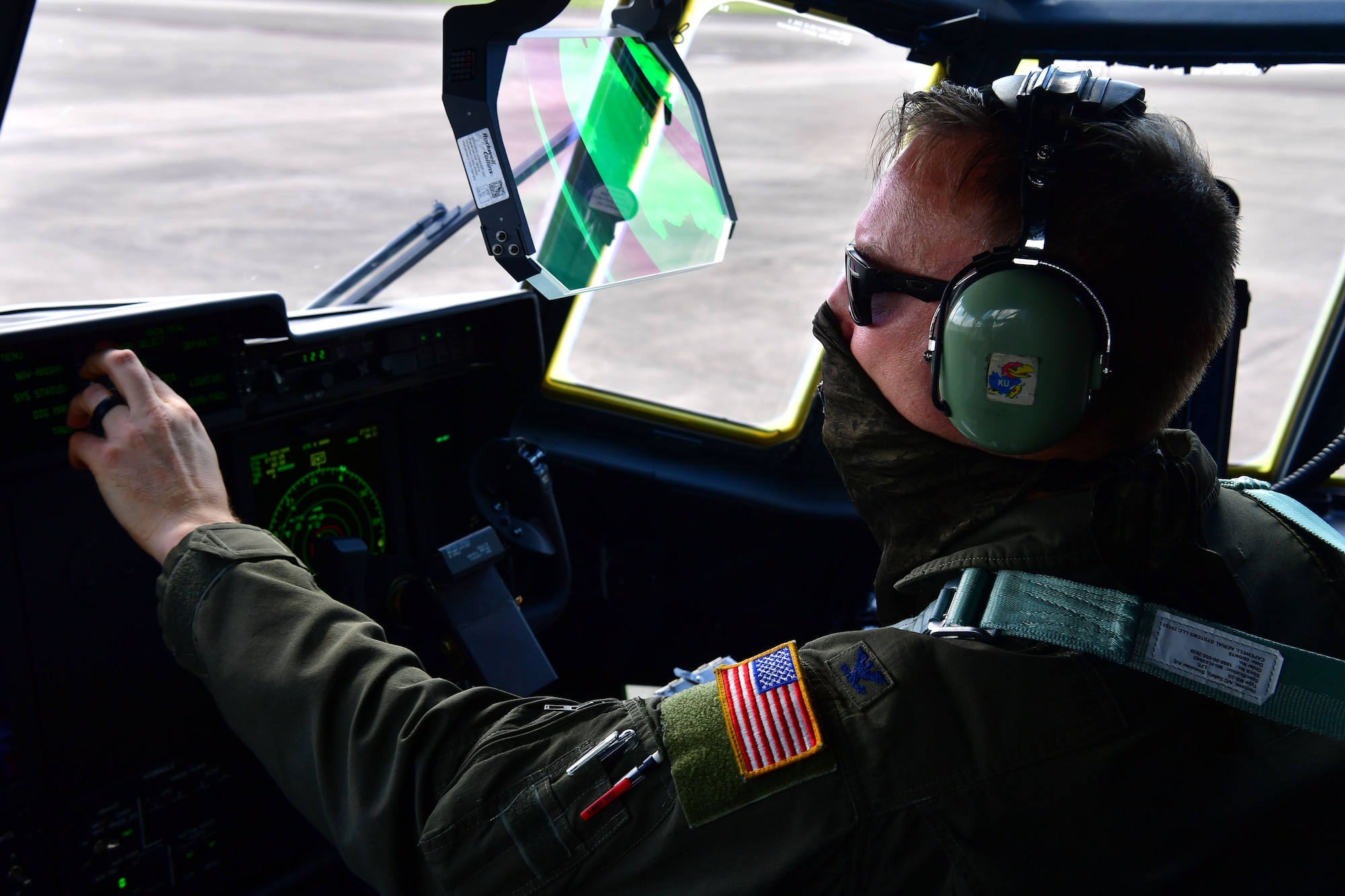 A new C-130J aircraft is delivered to Little Rock Air Force Base