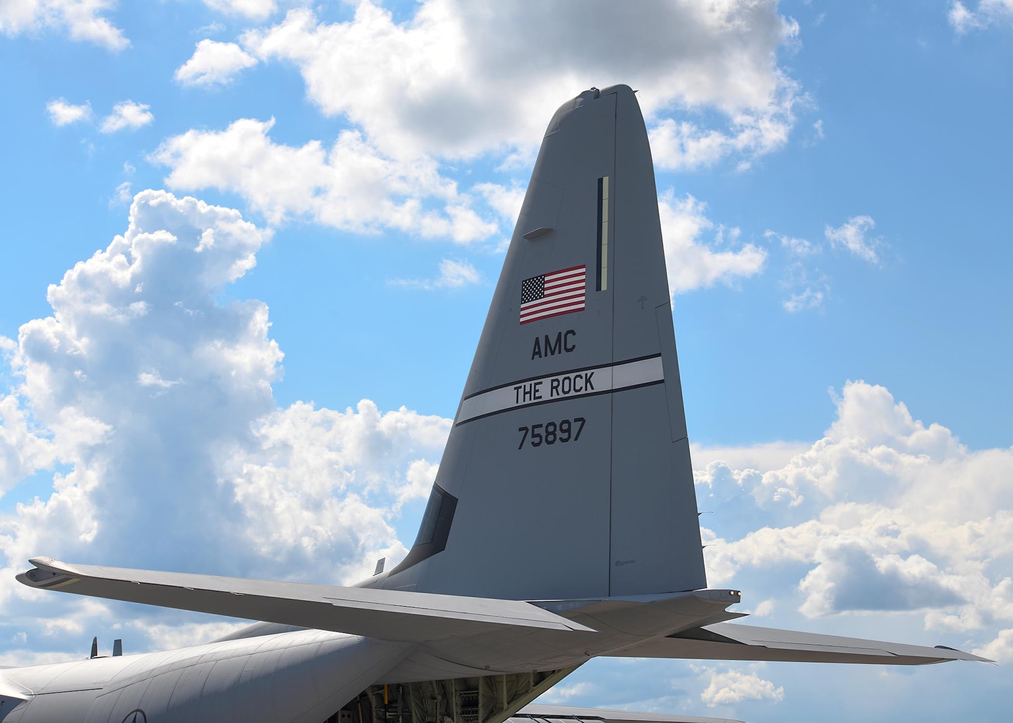 A new C-130J aircraft is delivered to Little Rock Air Force Base