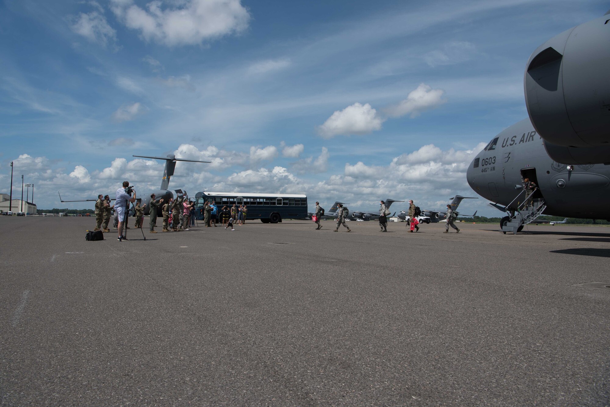 315th AMDS members return home from COVID-19 response.