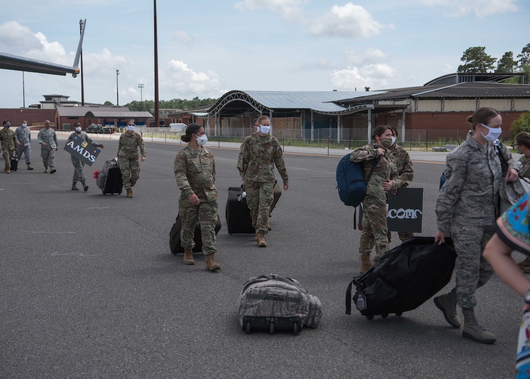 315th AMDS members return home from COVID-19 response.