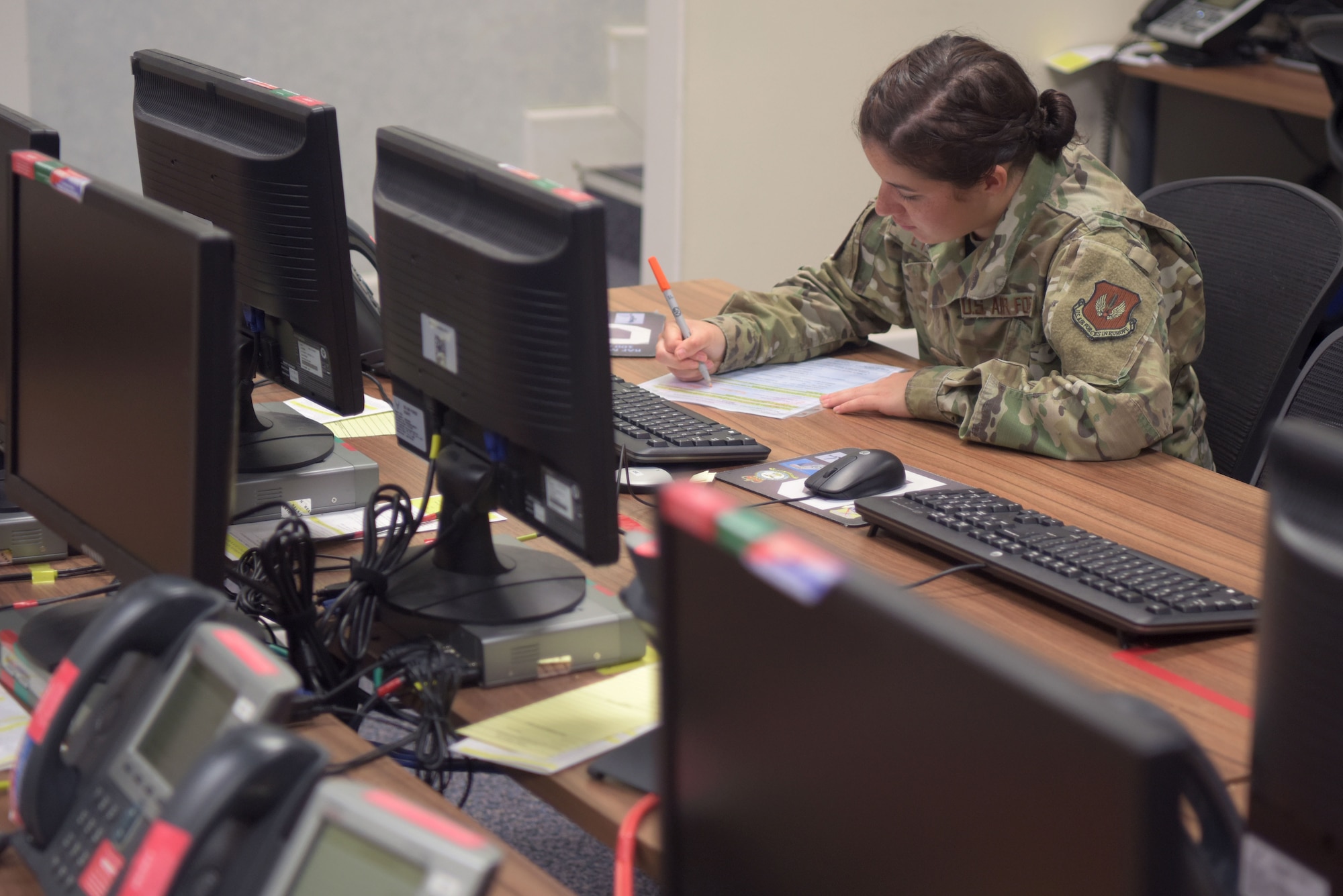 Emergency action controller working at Command Post