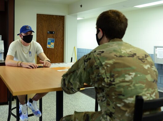 A photo of Airmen in the dorms supporting a news story.