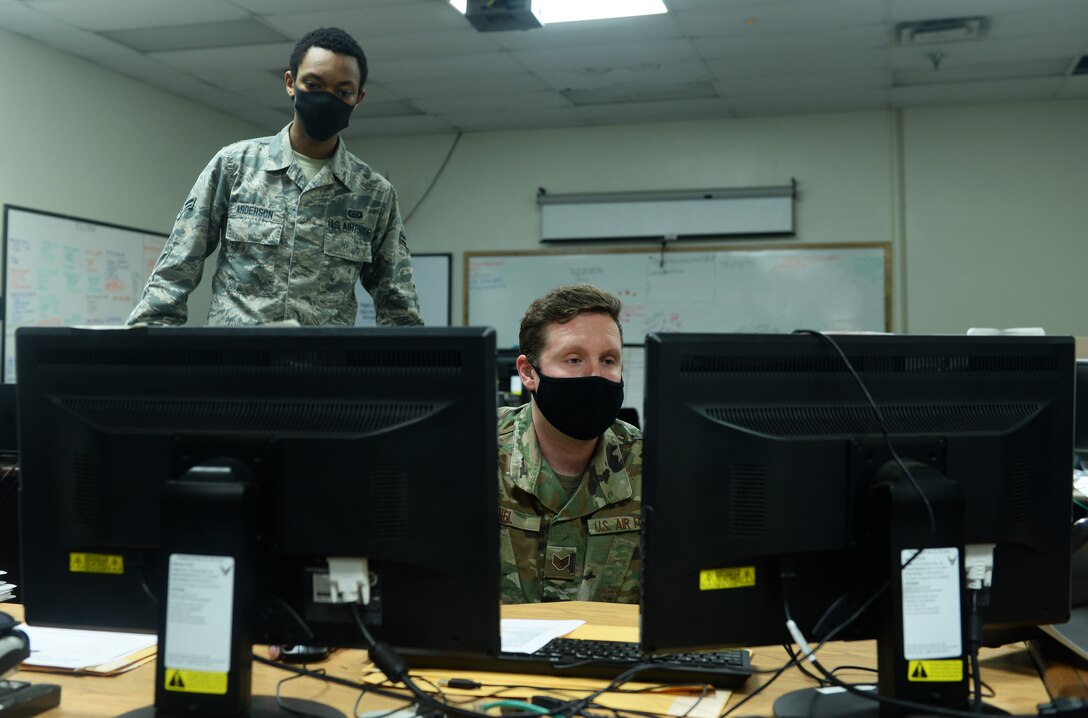 A photo of 55 ISS Airmen supporting a news story.