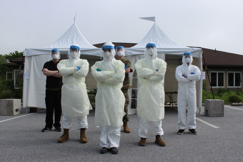 The frontline of defense against COVID-19 in Chester County is Medical Strike Team Iroquois. Under guidance from the Pennsylvania Department of Health, and closely monitored by CDC officials, Pennsylvania National Guard members with Task Force Iroquois launched a Point Prevalence Sampling Strike Team in Kendal-Crosslands Communities, Kennet Square, Pa., on May 26, 2020.